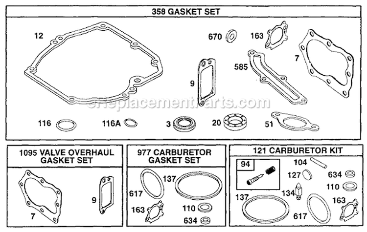 Page E Diagram and Parts List for 1052-0  Briggs and Stratton Pressure Washer
